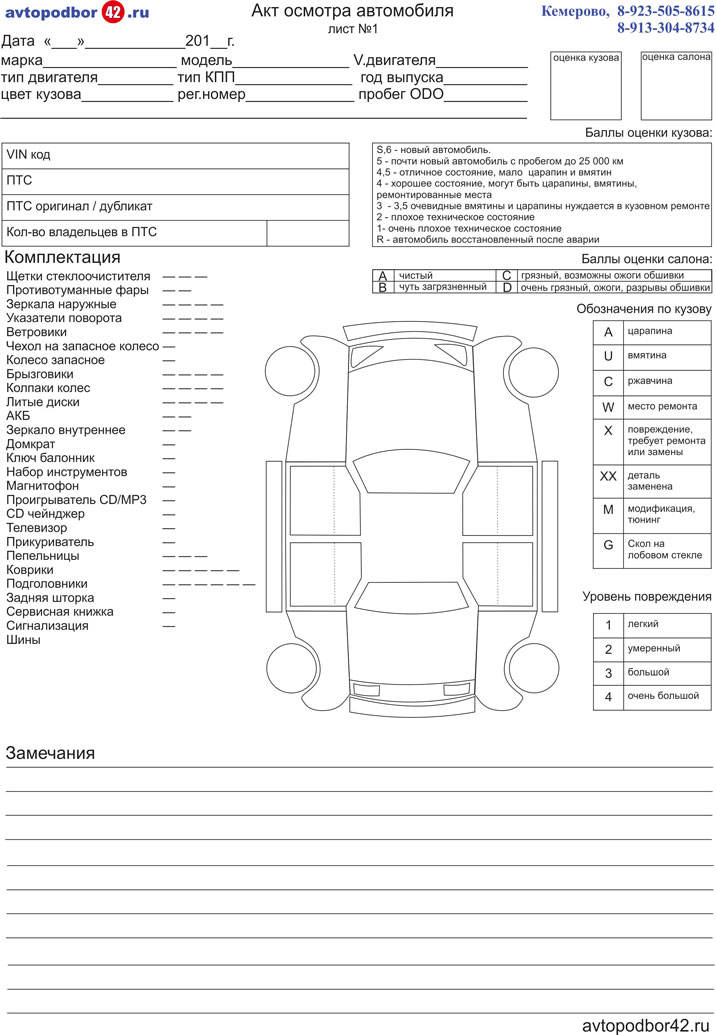 Курсовая работа: способ диагностики кузова автомобиля толщиномером